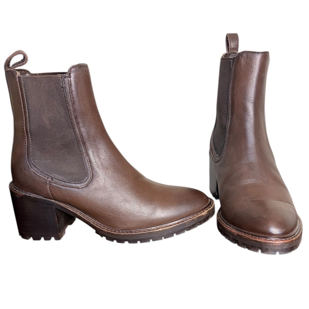 Thursday Boot Co Brown Leather Legend Chelsea Boots Lug Sole Women Size7.5